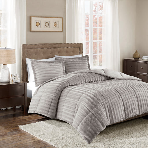 Shayla-Grey-Faux-Fur-Luxury-Comforter-Set-White-Stone-Decor-1