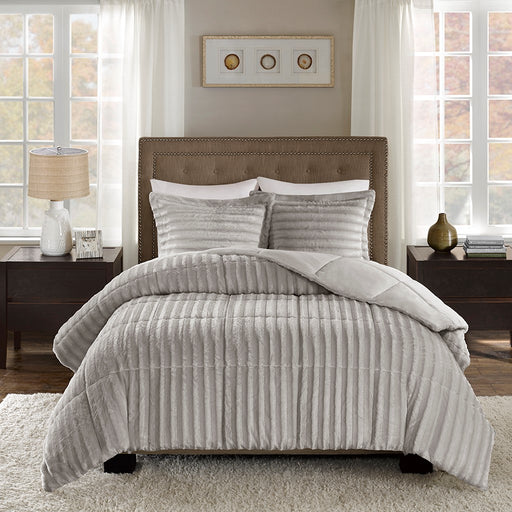 Shayla-Grey-Faux-Fur-Luxury-Comforter-Set-White-Stone-Decor