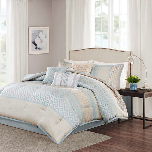 Sidney-Aqua-Geometric-Luxury-7-Piece-Comforter-Set-White-Stone-Decor-1