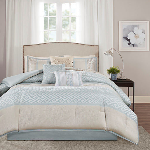 Sidney-Aqua-Geometric-Luxury-7-Piece-Comforter-Set-White-Stone-Decor
