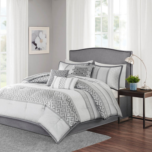 Sidney-Grey-Geometric-Luxury-7-Piece-Comforter-Set-White-Stone-Decor-1