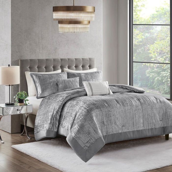 Silver-Gala-Velvet-Luxury-5-Piece-Comforter-Set-White-Stone-Decor-1