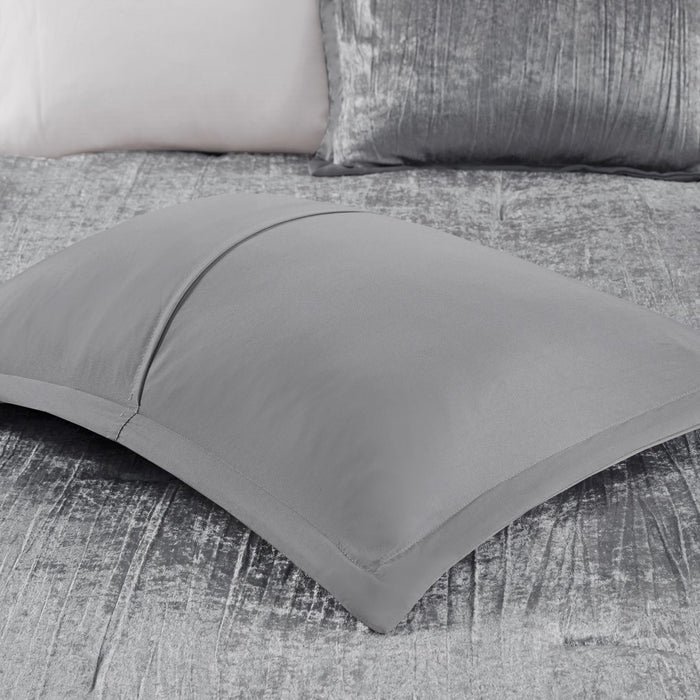 Silver-Gala-Velvet-Luxury-5-Piece-Comforter-Set-White-Stone-Decor-5