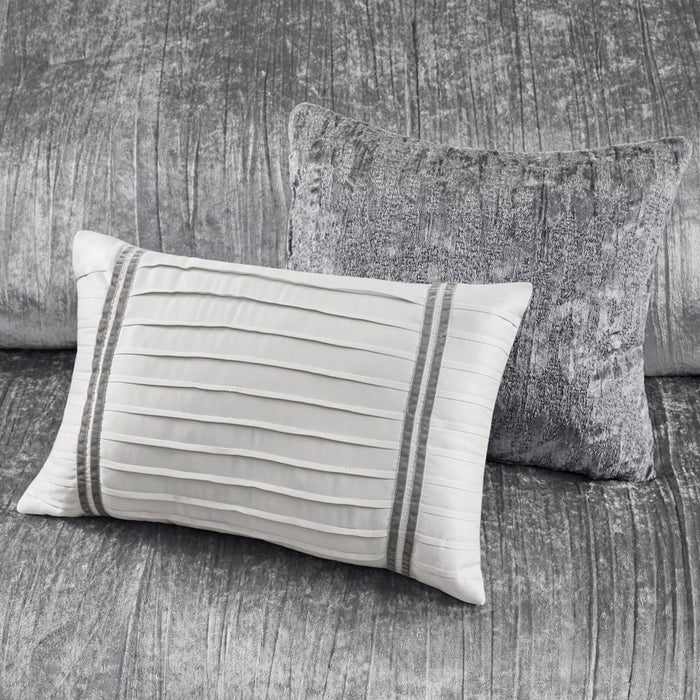 Silver-Gala-Velvet-Luxury-5-Piece-Comforter-Set-White-Stone-Decor-7