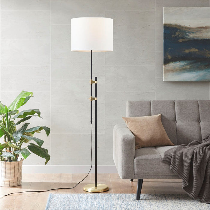 Steuben-Black-Gold -Floor-Lamp-White-Stone-Decor-1