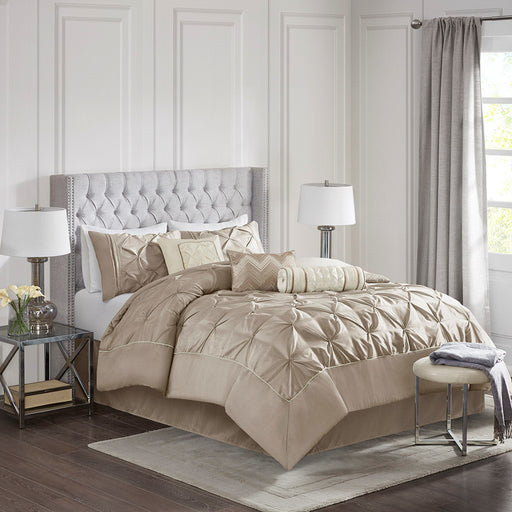 Taupe-Rosa-Luxury-Tufted-7-Piece-Comforter-Set-White-Stone-Decor-1