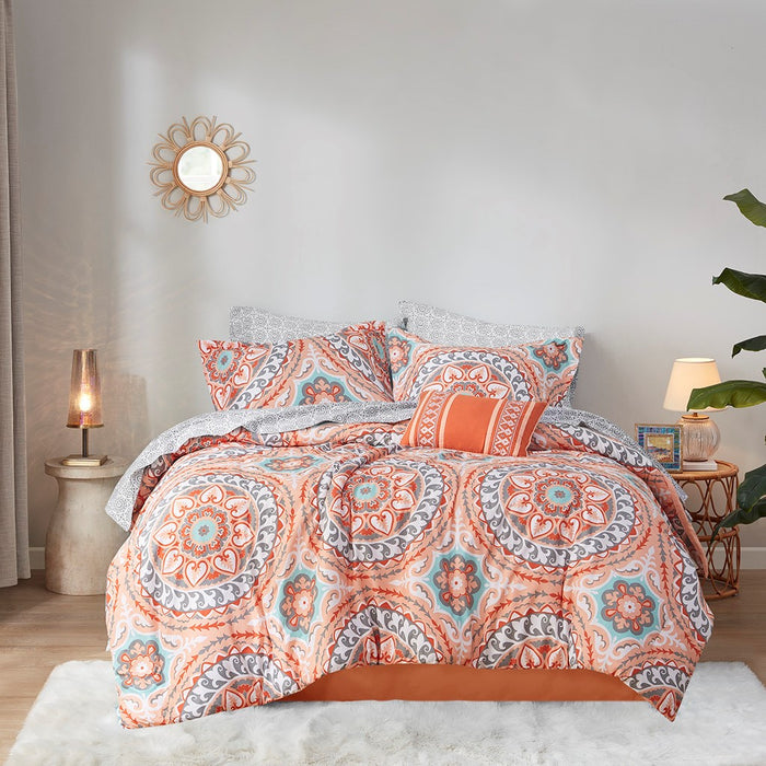 Traci-Coral-Medallion-Floral-Pattern-Comforter-Set-White-Stone-Decor-1