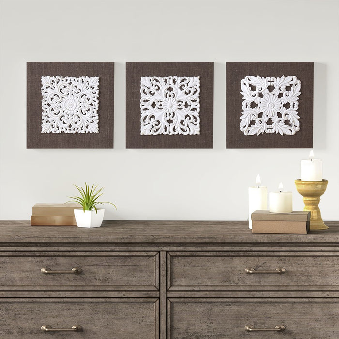 White-Farmhouse-3-Piece-Canvas-Art-White-Stone-Decor