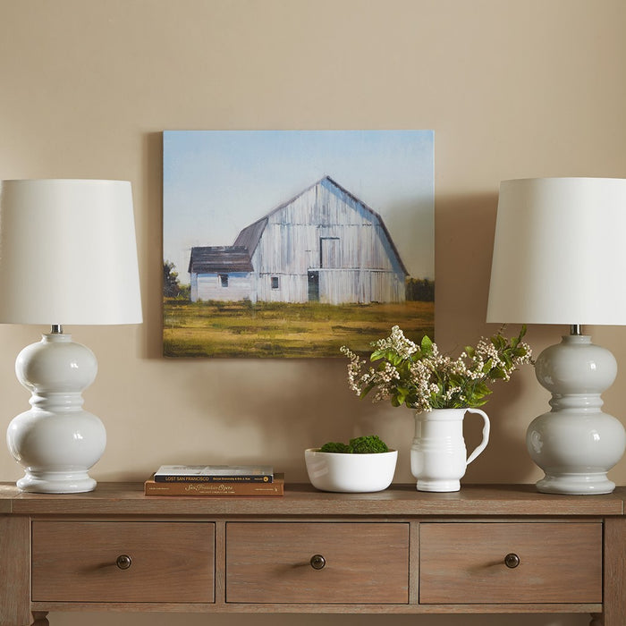 White-Farmhouse-Barn-Canvas-Art-White-Stone-Decor