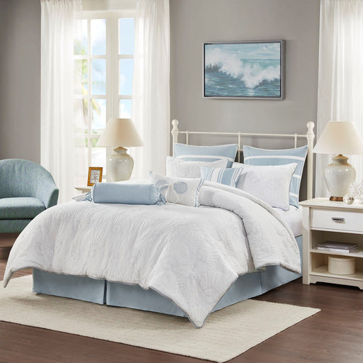 White-Sea-Shell-Isabella-Comforter-Set-White-Stone-Decor-1