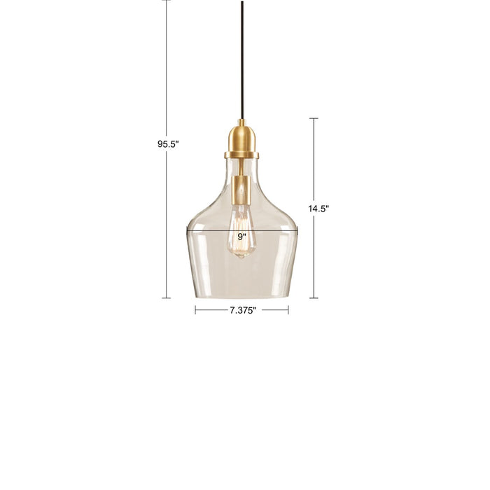 Williams-Gold-Industrial-Clear-Shade-Pendant-White-Stone-Decor-5