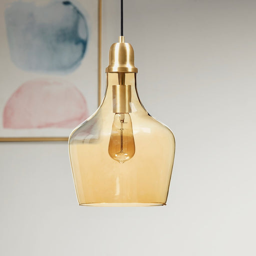 Williams-Industrial-Gold-Pendant-White-Stone-Decor