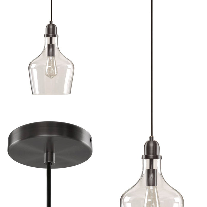 Williams-Silver-Bronze-Industrial-Shade-Pendant-White-Stone-Decor-5